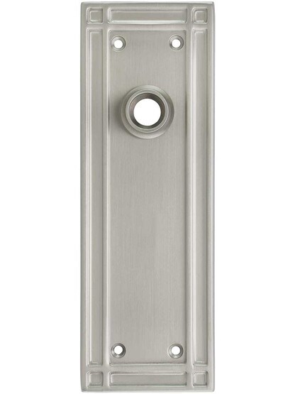 Mission Forged-Brass Back Plate in Satin Nickel.